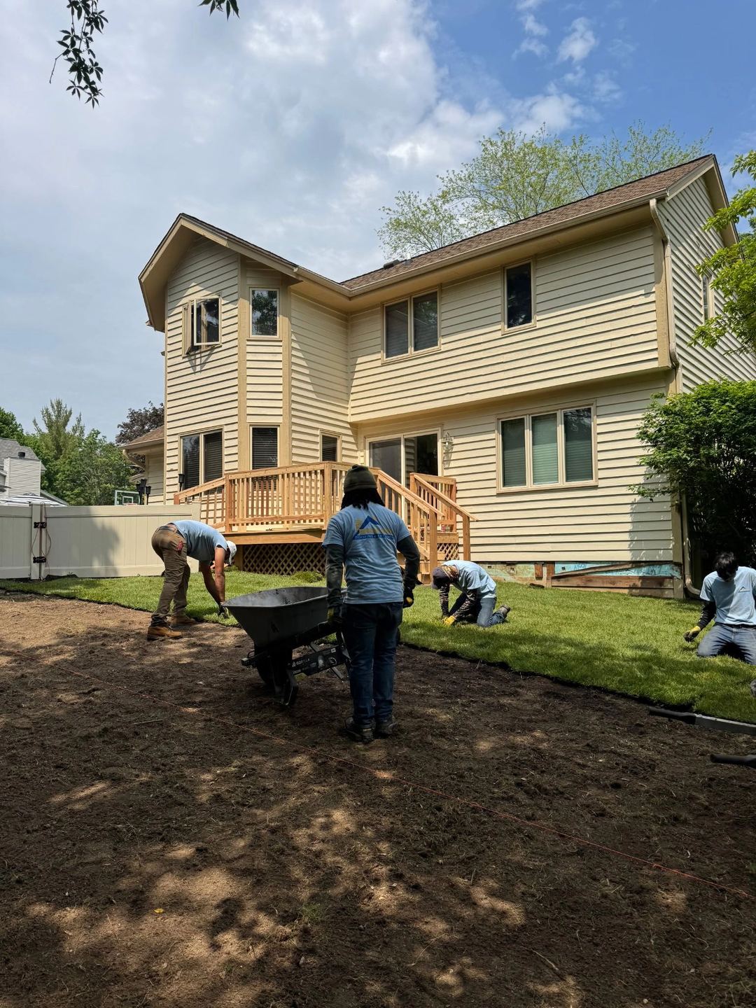 Home exterior with windows and a deck